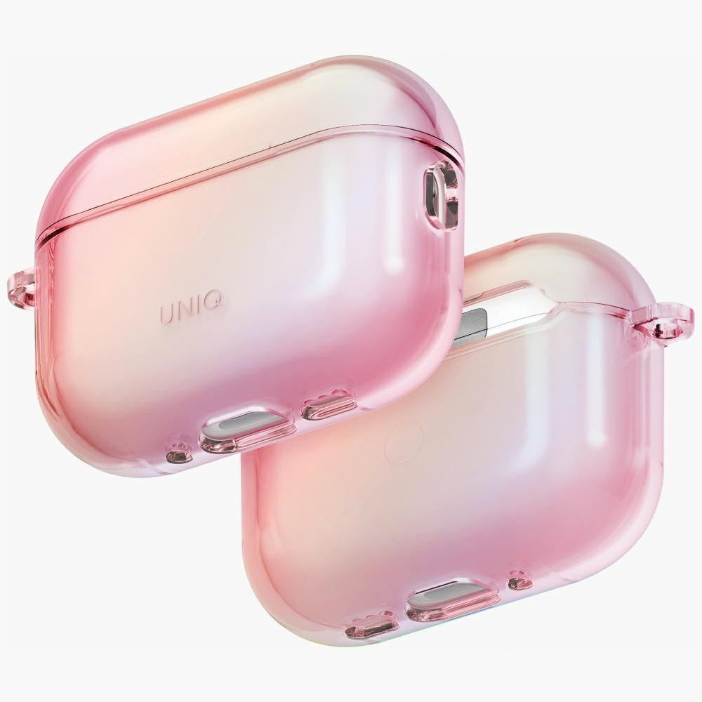 Uniq Iridescia Apple AirPods Pro 3 tok karabinerrel, rózsaszín - AirPods Pro 3 tok a Domshop kínálatából