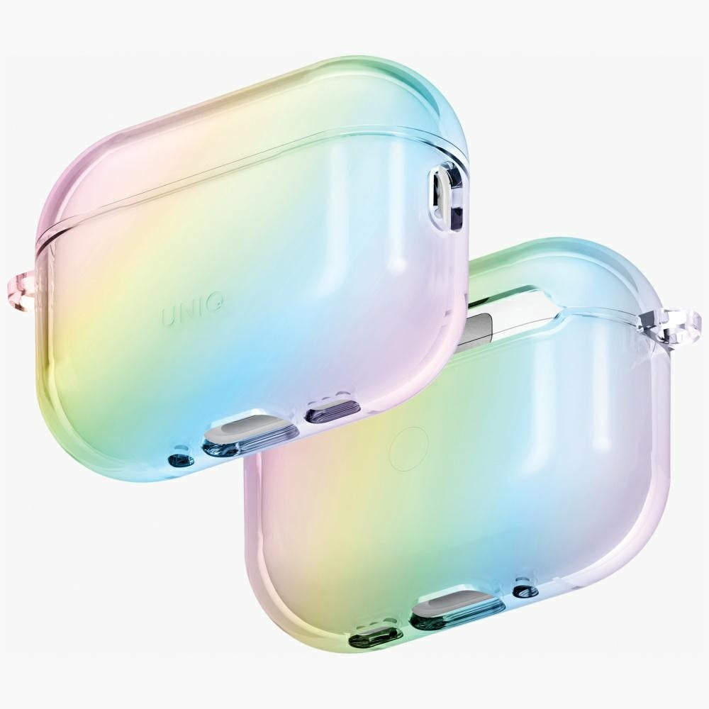 Uniq Iridescia Apple AirPods Pro 3 tok karabinerrel, színes - AirPods Pro 3 tok a Domshop kínálatából
