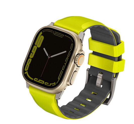 Uniq Linus Airosoft Apple Watch 42/44/45/49mm szilikon szíj, lime zöld - Apple Watch Szilikon Szíjak a Domshop kínálatából