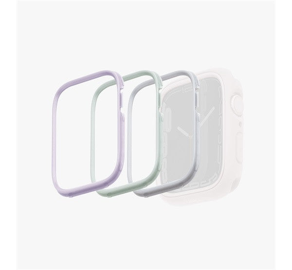 Uniq Moduo Apple Watch 41mm/40mm 3db keret, zsálya, lila, fehér - Apple Watch Tokok a Domshop kínálatából