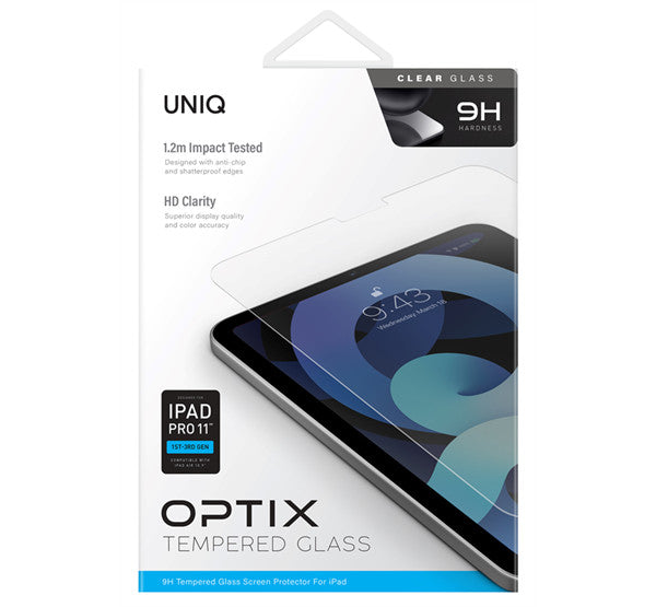 Uniq Optix Clear Apple iPad Pro 11" /iPad Air 4 Tempered kijelzővédő fólia - iPad Pro 11" (2018/2020/2021/2022) és iPad Air 10.9" (2020/2022) fólia a Domshop kínálatából