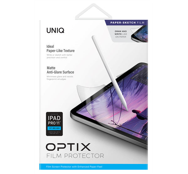 Uniq Optix Paper Sketch Apple iPad Pro 11" /iPad Air 4 Paper like kijelzővédő fólia - iPad Pro 11" (2018/2020/2021/2022) és iPad Air 10.9" (2020/2022) fólia a Domshop kínálatából