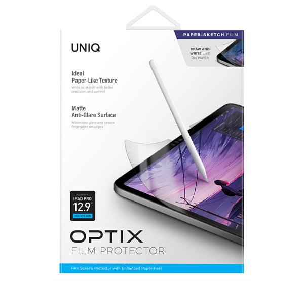 Uniq Optix Paper Sketch Apple iPad Pro 12.9" (2018/2020/2021) Paper like kijelzővédő fólia - iPad Pro 12.9" (2018/2020/2021/2022) fólia a Domshop kínálatából
