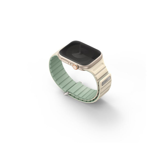 Uniq Revix Evo mágneses Apple Watch szíj, 41/40/38MM menta / bézs - Apple Watch Szilikon Szíjak a Domshop kínálatából