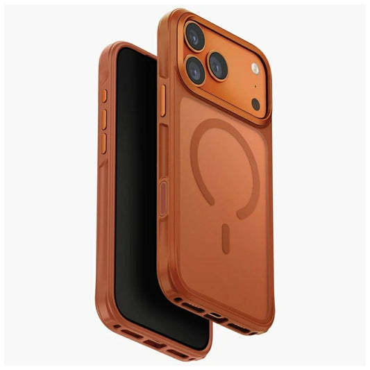 1. UNIQ Veren tok iPhone 17 Pro Max készülékhez  
2. Magclick Charging narancssárga -  iPhone 17 Pro Max tok a Domshop kínálatából