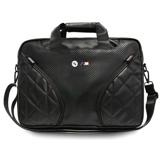 BMW Carbon Pockets & Metal Logo 16" táska fekete