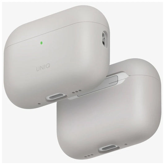 AirPods Pro 3 gen készülékhez UNIQ Lino szilikon tok bézs -  AirPods Pro 3 tok a Domshop kínálatából