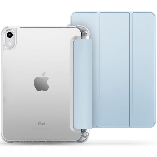 Apple iPad 10.9 (2022) / iPad 11 (2025), mappa tok, közepesen ütésálló, érintőceruza tartó, érintőceruza nélkül, átlátszó hátlap, Smart Case, TP SC Pen Holder Hybrid, világoskék -  iPad 10.9" (2022) és iPad 11" (2025) tok a Domshop kínálatából