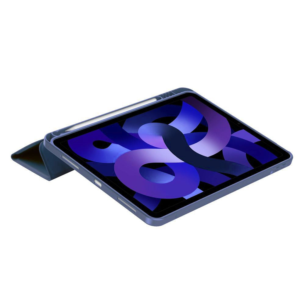 Apple iPad Air (2020 / 2022) / iPad Air 11 (2024 / 2025), mappa tok, közepesen ütésálló, érintőceruza tartó, érintőceruza nélkül, Smart Case, TP SC Pen Holder, sötétkék -  iPad Air 10.9" (2020/2022) és 11" (2024/2025) tok a Domshop kínálatából