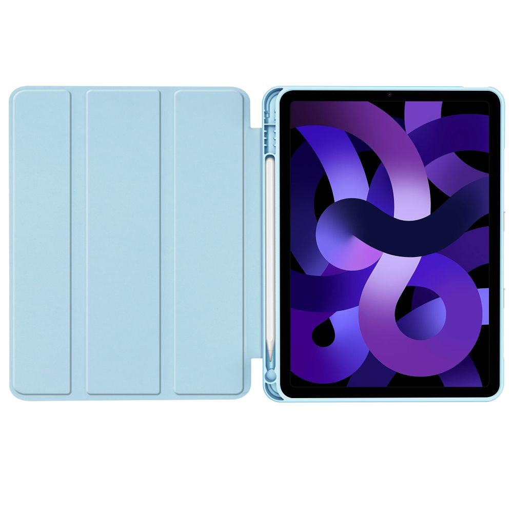 Apple iPad Air (2020 / 2022) / iPad Air 11 (2024 / 2025), mappa tok, közepesen ütésálló, érintőceruza tartó, érintőceruza nélkül, Smart Case, TP SC Pen Holder, világoskék -  iPad Air 10.9" (2020/2022) és 11" (2024/2025) tok a Domshop kínálatából