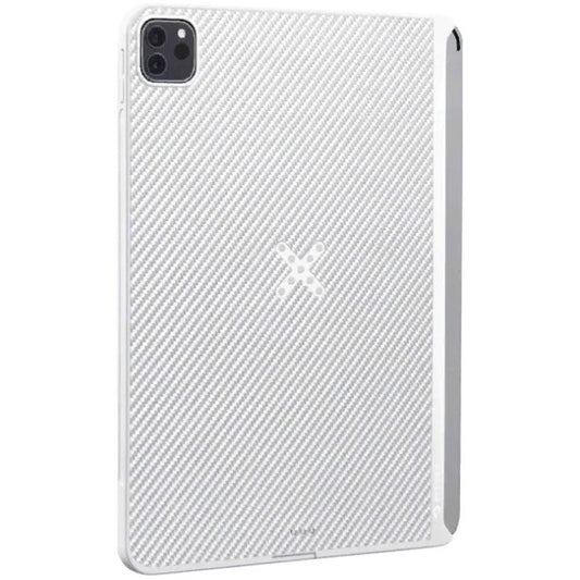 Apple iPad Pro 11 (2020 / 2021 / 2022), Műanyag hátlap töltőtok, PitaFlow vezeték nélküli töltővel, karbon minta, Pitaka MagEZ Pro Case, fehér -  iPad Pro 11" (2018/2020/2021/2022) tok a Domshop kínálatából