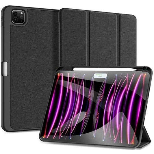 Apple iPad Pro 11 (2024), mappa tok, Smart Case, érintőceruza tartó, Dux Ducis Domo, fekete -  iPad Pro 11" (2024) tok a Domshop kínálatából