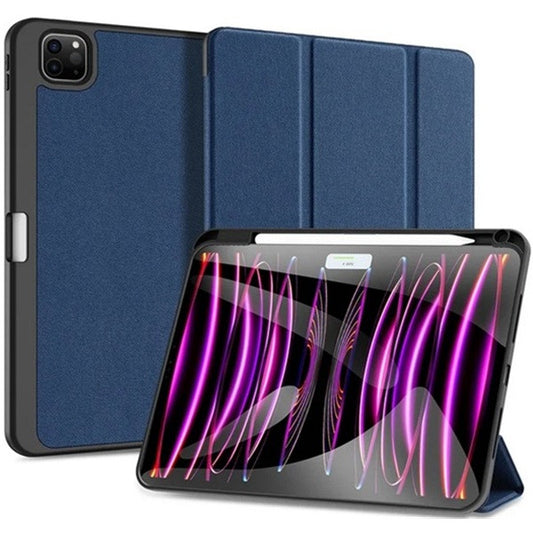 Apple iPad Pro 11 (2024), mappa tok, Smart Case, érintőceruza tartó, Dux Ducis Domo, sötétkék -  iPad Pro 11" (2024) tok a Domshop kínálatából