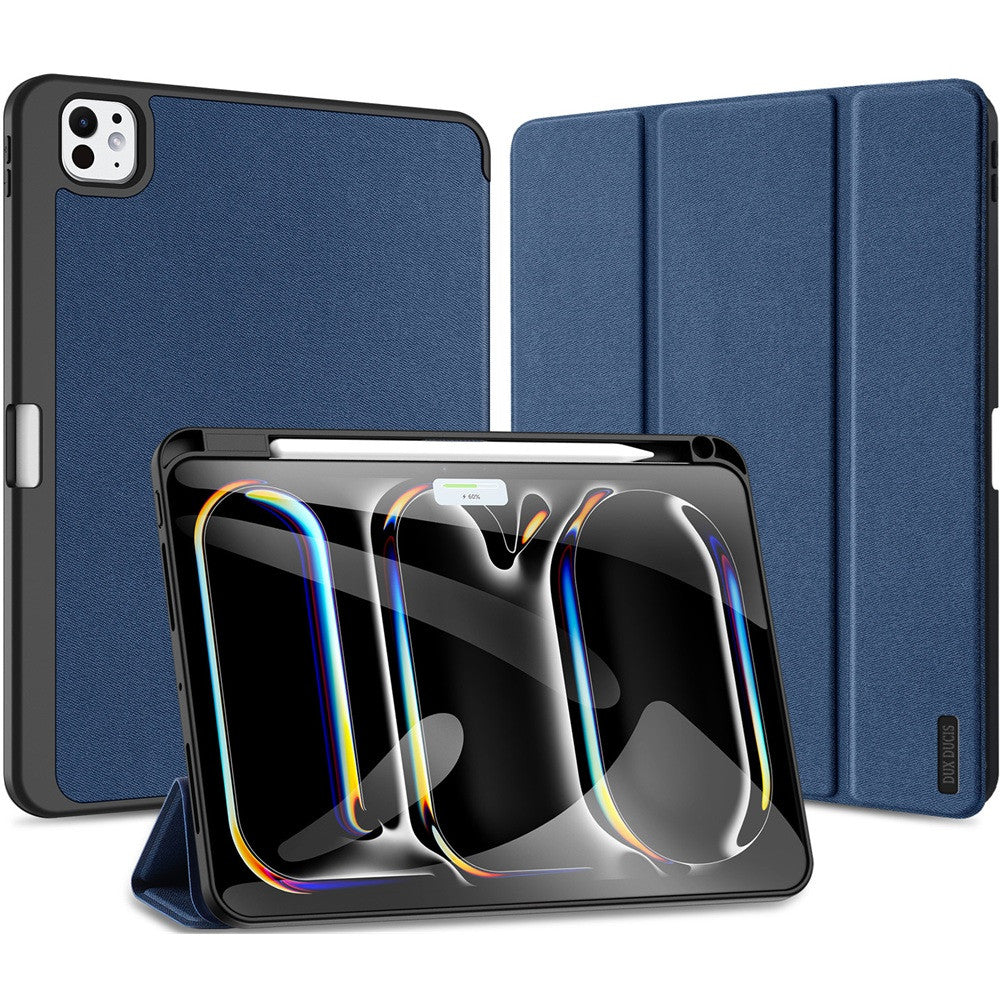 Apple iPad Pro 11 (2024), mappa tok, Smart Case, érintőceruza tartó, Dux Ducis Domo, sötétkék -  iPad Pro 11" (2024) tok a Domshop kínálatából