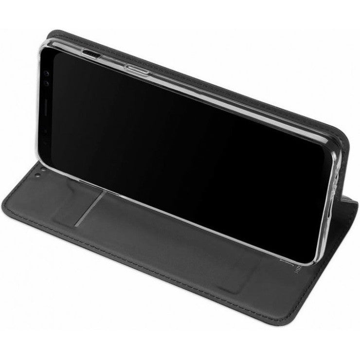 Apple iPhone 12 Pro Max, Oldalra nyíló tok, stand, Dux Ducis, sötétszürke -  iPhone 12 Pro Max tok a Domshop kínálatából