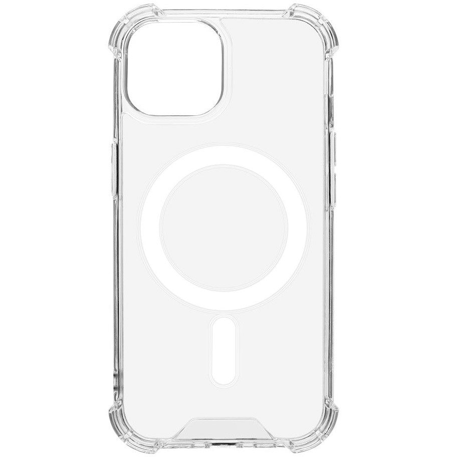 Apple iPhone 15, Műanyag hátlap védőtok + szilikon keret, közepesen ütésálló, Magsafe töltővel kompatibilis, Tactical MagForce Plyo, átlátszó -  iPhone 15 tok a Domshop kínálatából
