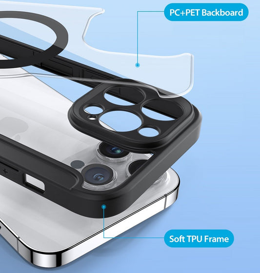 Apple iPhone 16, Oldalra nyíló tok, stand, közepesen ütésálló, Magsafe kompatibilis, Dux Ducis Skin Pro Magsafe, fekete -  iPhone 16 tok a Domshop kínálatából