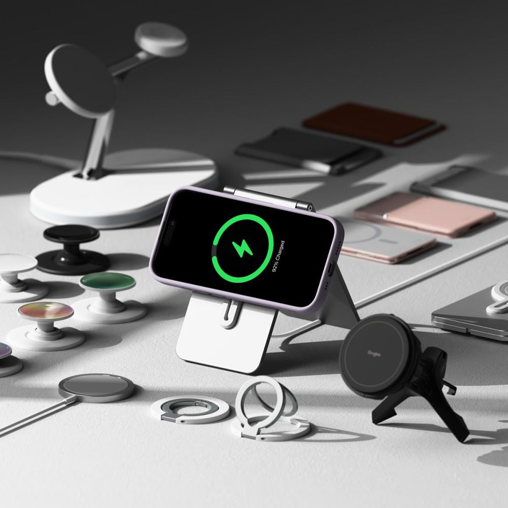 Apple iPhone 16 Pro Max, Szilikon tok, mikrofiber belső, közepesen ütésálló, Magsafe kompatibilis, Ringke Silicone Magnetic, lila -  iPhone 16 Pro Max tok a Domshop kínálatából