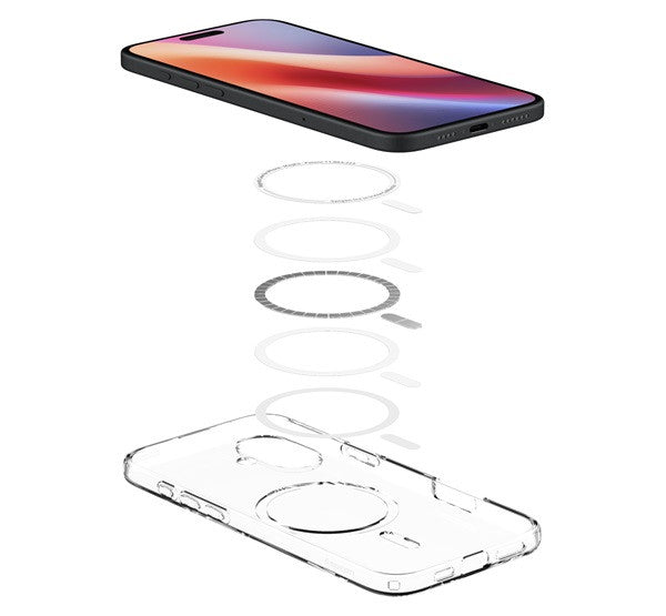 Apple iPhone 16, Szilikon tok, Magsafe töltővel kompatibilis, Spigen Liquid Crystal Mag, átlátszó -  iPhone 16 tok a Domshop kínálatából
