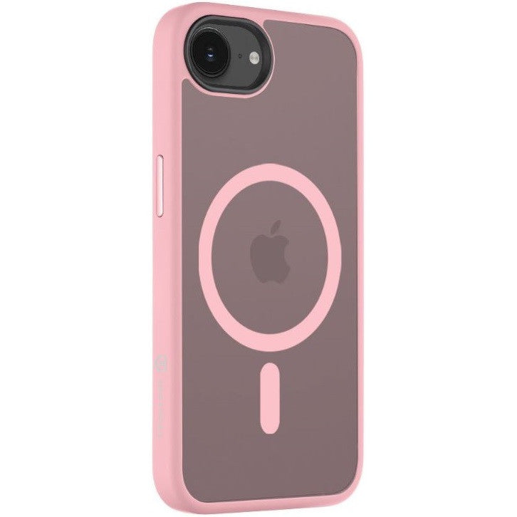 Apple iPhone 16e, Műanyag hátlap védőtok + szilikon keret, közepesen ütésálló, Magsafe kompatibilis, Tactical MagForce Hyperstealth, áttetsző/rózsaszín -  iPhone 16e tok a Domshop kínálatából