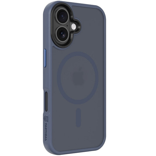 Apple iPhone 17, Műanyag hátlap védőtok + szilikon keret, közepesen ütésálló, Magsafe kompatibilis, Tactical MagForce Hyperstealth, áttetsző/sötétkék -  iPhone 17 tok a Domshop kínálatából