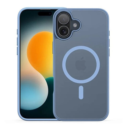 Apple iPhone 17, Műanyag hátlap védőtok + szilikon keret, közepesen ütésálló, légpárnás sarok, Magsafe kompatibilis, Dux Ducis Yind, áttetsző/világoskék -  iPhone 17 tok a Domshop kínálatából