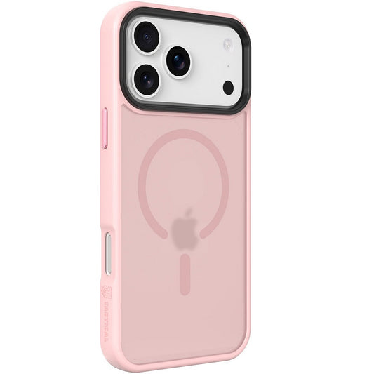 Apple iPhone 17 Pro Max, Műanyag hátlap védőtok + szilikon keret, közepesen ütésálló, Magsafe kompatibilis, Tactical MagForce Hyperstealth, áttetsző/rózsaszín -  iPhone 17 Pro Max tok a Domshop kínálatából
