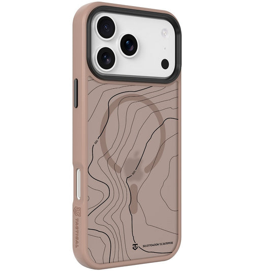 Apple iPhone 17 Pro Max, Műanyag hátlap védőtok + szilikon keret, közepesen ütésálló, Magsafe kompatibilis, térkép minta, Tactical MagForce Hyperstealth Sika, áttetsző/barna -  iPhone 17 Pro Max tok a Domshop kínálatából