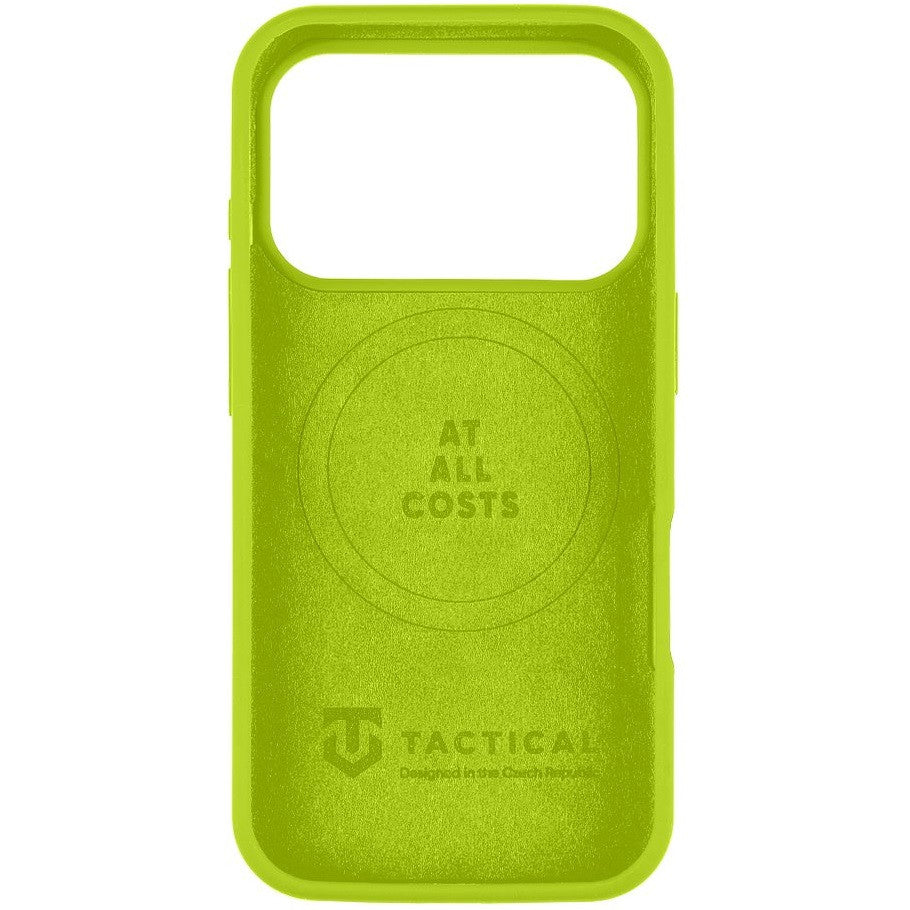 Apple iPhone 17 Pro, Szilikon tok, mikrofiber plüss belső, Magsafe kompatibilis, Tactical MagForce Velvet Smoothie, világoszöld -  iPhone 17 Pro tok a Domshop kínálatából