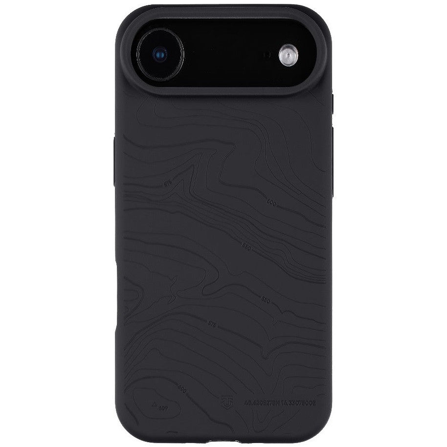 Apple iPhone Air (2025), Szilikon tok, mikrofiber plüss belső, Magsafe kompatibilis, térkép minta, Tactical MagForce Beaver, sötétszürke -  iPhone 17 Air tok a Domshop kínálatából