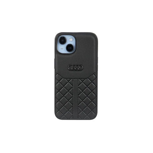 Audi Genuine Leather iPhone 14 / 15 / 13 6.1" készülékhez készült kemény tok fekete AU-TPUPCIP14-Q8/D1-BK -  iPhone 13/14/15 tok a Domshop kínálatából
