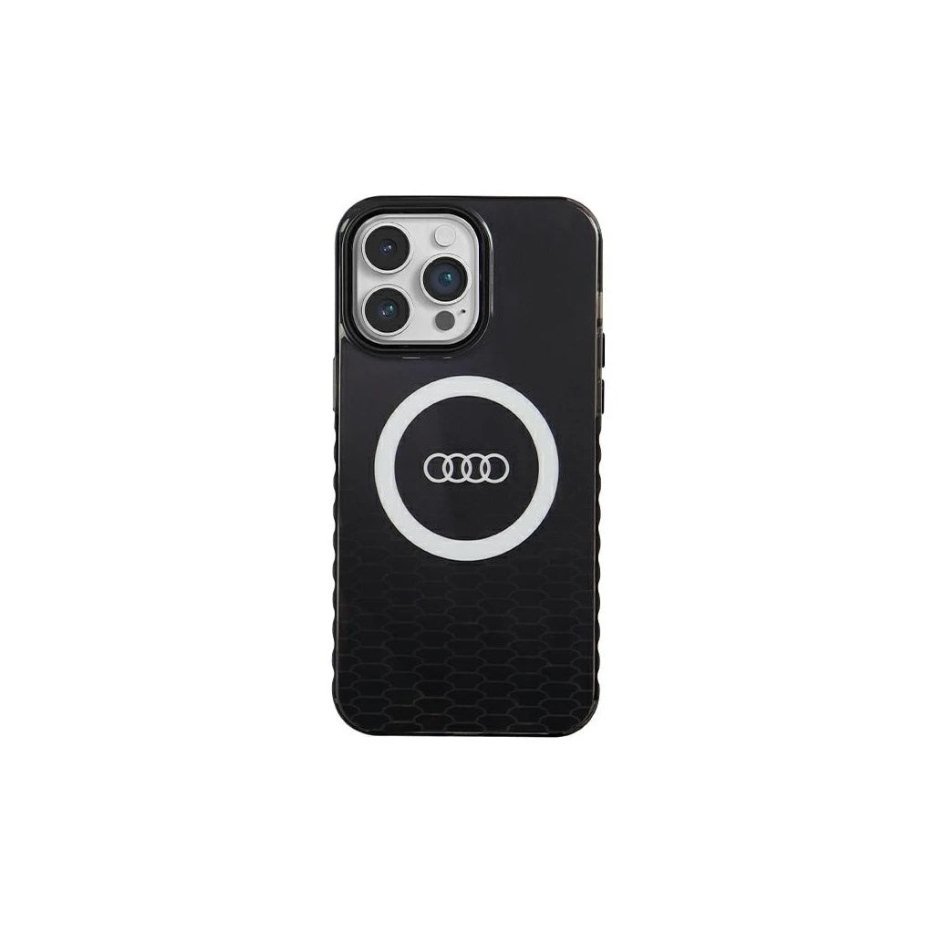 Audi IML Big Logo MagSafe kemény tok iPhone 14 Pro Max 6.7" készülékhez AU-IMLMIP14PM-Q5/D2-BK fekete -  iPhone 14 Pro Max tok a Domshop kínálatából