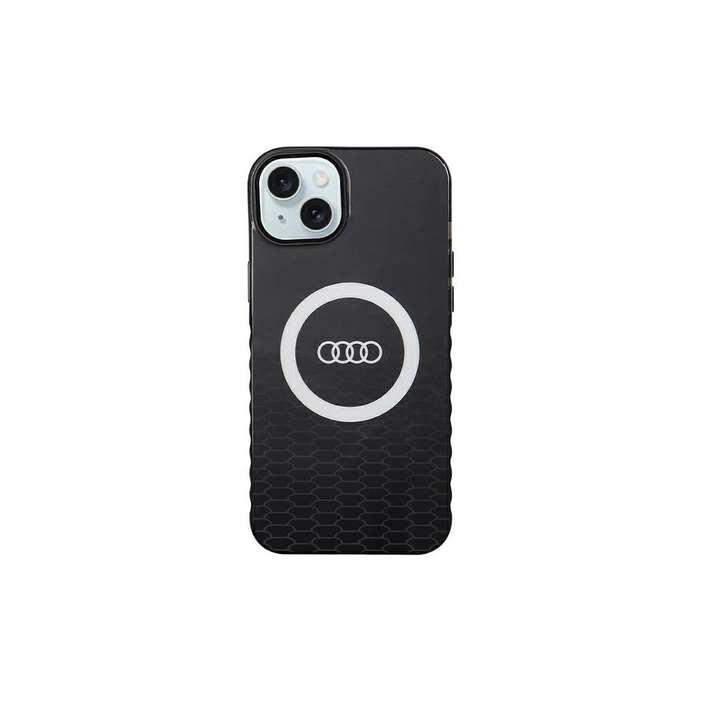 Audi IML Big Logo MagSafe kemény tok iPhone 15 Plus / 14 Plus készülékhez 6.7" fekete AU-IMLMIP15M-Q5/D2 -  iPhone 14 Plus/15Plus tok a Domshop kínálatából