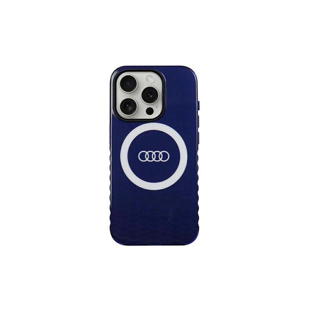 Audi IML Big Logo MagSafe keménytok iPhone 15 Pro 6.1 készülékhez AU-IMLMIP15P-Q5/D2-BE tengerészkék -  iPhone 15 Pro tok a Domshop kínálatából