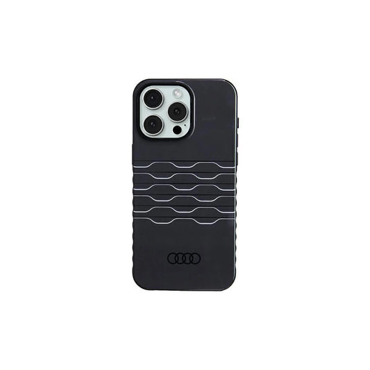 Audi IML MagSafe kemény tok iPhone 15 Pro Max készülékhez 6.7" fekete AU-IMLMIP15PM-A6/D3-BK -  iPhone 15 Pro Max tok a Domshop kínálatából