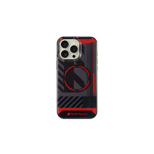 Audi IML Sport MagSafe iPhone 16 Pro Max 6.9" készülékhez kemény tok fekete AUS-IMLMIP16PM-RSQ/D2-BK -  iPhone 16 Pro Max tok a Domshop kínálatából