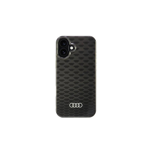 Audi IML Stitching Pattern MagSafe iPhone 16 Plus 6.7" készülékhez fekete kemény tok AU-IMLMIP16M-Q5/D3-BK -  iPhone 16 Plus tok a Domshop kínálatából