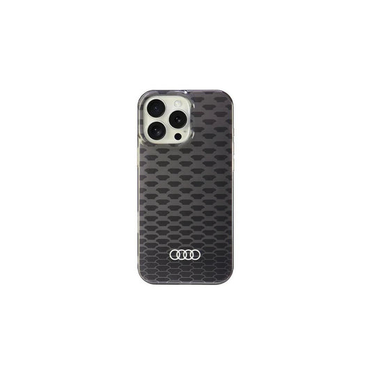 Audi IML Stitching Pattern MagSafe iPhone 16 Pro Max 6.9" készülékhez kemény tok fekete AU-IMLMIP16PM-Q5/D3-BK -  iPhone 16 Pro Max tok a Domshop kínálatából