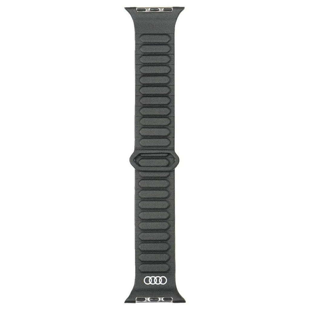 Audi Logo műbőr mágneses gyűrű szíj Apple Watch készülékhez 44/45/46/49mm fekete -  Apple Watch Bőr Szíjak a Domshop kínálatából