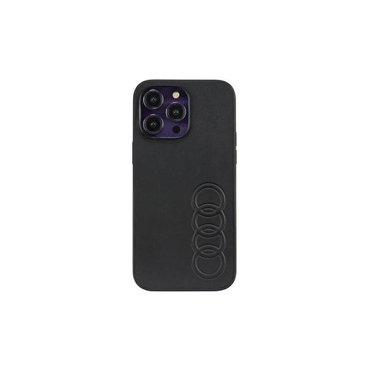Audi Synthetic Leather iPhone 14 Pro Max 6.7" készülékhez kemény tok fekete AU-TPUPCIP14PM-TT/D1-BK -  iPhone 14 Pro Max tok a Domshop kínálatából