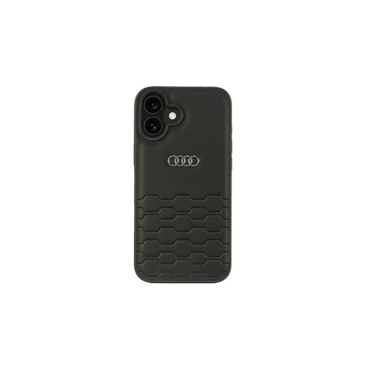 Audi Synthetic Leather iPhone 16 Plus készülékhez 6,7 hüvelykes kemény tok fekete AU-TPUPCIP16M-GT/D2-BK -  iPhone 16 Plus tok a Domshop kínálatából