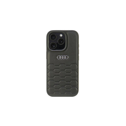 Audi Synthetic Leather iPhone 16 Pro készülékhez 6.3" kemény tok fekete AU-TPUPCIP16P-GT/D2-BK -  iPhone 16 Pro tok a Domshop kínálatából