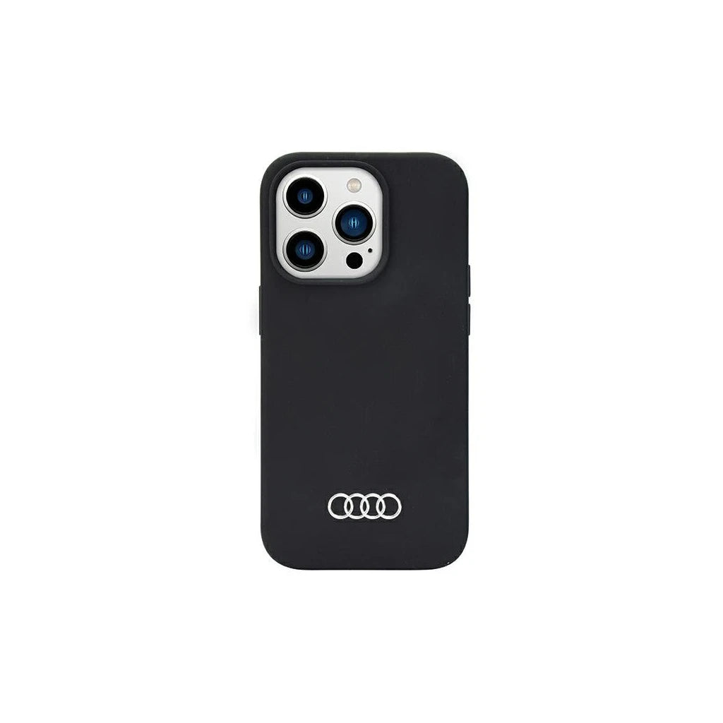 Audi szilikon tok iPhone 14 Pro 6.1 készülékhez, fekete hardcase AU-LSRIP14P-Q3/D1-BK -  iPhone 14 Pro tok a Domshop kínálatából