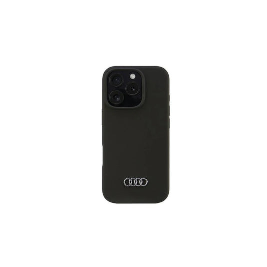 Audi szilikon tok iPhone 16 Pro készülékhez 6.3" fekete kemény tok AU-LSRIP16P-Q3/D1-BK -  iPhone 16 Pro tok a Domshop kínálatából