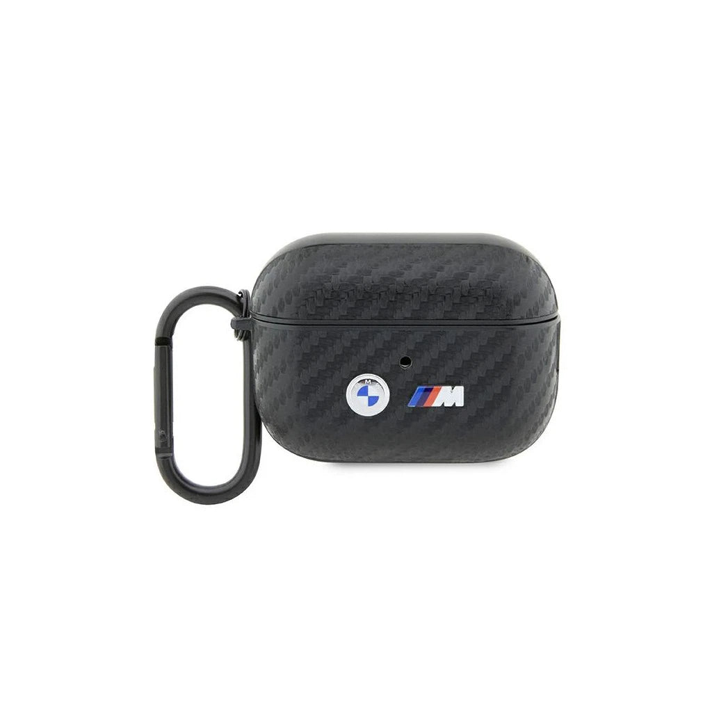 BMW BMAP2WMPUCA2 AirPods Pro 2 gen készülékhez tok Carbon Double Metal Logo fekete -  AirPods Pro 2 tok a Domshop kínálatából