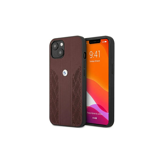 BMW BMHCP13MRSPPR iPhone 13/14/15 6,1 készülékhez tok Leather Curve Perforate piros -  iPhone 13/14/15 tok a Domshop kínálatából