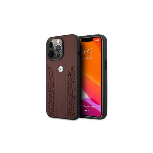 BMW BMHCP13XRSPPR kemény tok iPhone 13 Pro Max 6.7 készülékhez Leather Curve Perforate piros -  iPhone 13 Pro Max tok a Domshop kínálatából