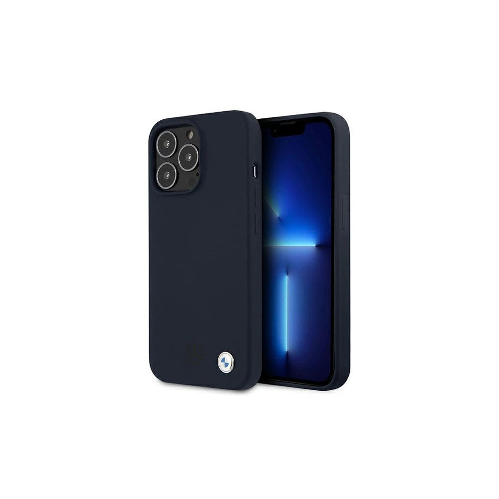 BMW BMHCP13XSILNA iPhone 13 Pro Max 6.7" készülékhez kemény tok Silicone Signature tengerészkék -  iPhone 13 Pro Max tok a Domshop kínálatából