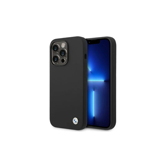 BMW BMHCP14XSILBK iPhone 14 Pro Max 6,7 készülékhez tok Silicone Metal Logo fekete -  iPhone 14 Pro Max tok a Domshop kínálatából