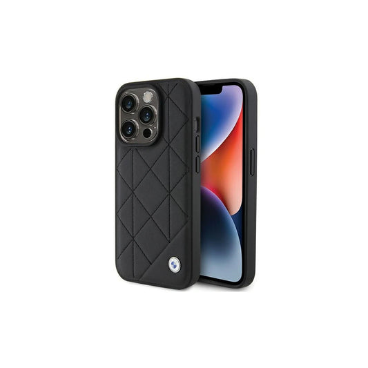 BMW BMHCP15X22RQDK iPhone 15 Pro Max 6.7" készülékhez Leather Quilted tok fekete -  iPhone 15 Pro Max tok a Domshop kínálatából